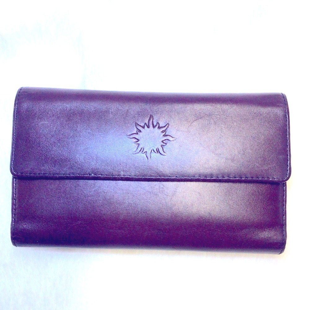 Vintage‎ genuine leather wallet with attached coin pocket